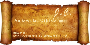 Jurkovits Ciklámen névjegykártya